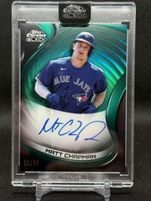 2022 Topps Chrome Black Green Refractor Auto Matt Chapman 01/99