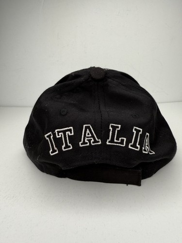 Italia Italian Soccer Cotton Black Green Red Baseball Cap Adjustable - Zdjęcie 2 z 4