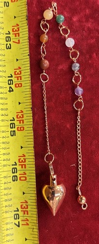 Copper pendulum with Chakra Chain - Picture 3 of 3