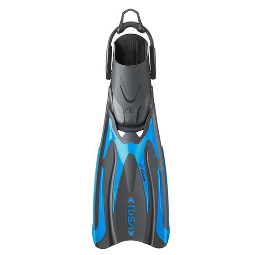 TUSA SF-0116 Vesna Tauchflossen mit Bungee Strap Fishtail blau