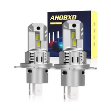 H4 Light Bulbs Super Bright 55000LM 6500K White 9003 Halogen Size 2 Pack