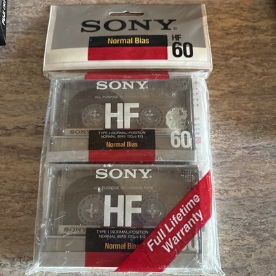 Sony HF 60 Normal Bias Type I High Fidelity Audio Cassette Tape Sealed Set of 2