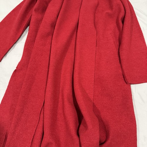 Eileen Fisher Damen Wollmantel mit hohem Kragen in Rot - S - Bild 3 von 12