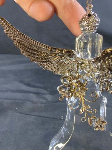 Acryl & Metall Engel Christbaumschmuck mit dekorativem Aufhänger 5"x5" EUC - Bild 4 von 6