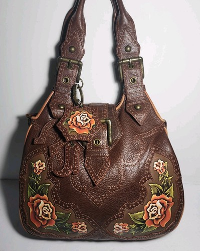 ISABELLA FIORE CHARMED WESTERN ROSE TATTOO BRITTA FLORAL SCHULTERTASCHE Y2K MP $695 - Bild 9 von 17