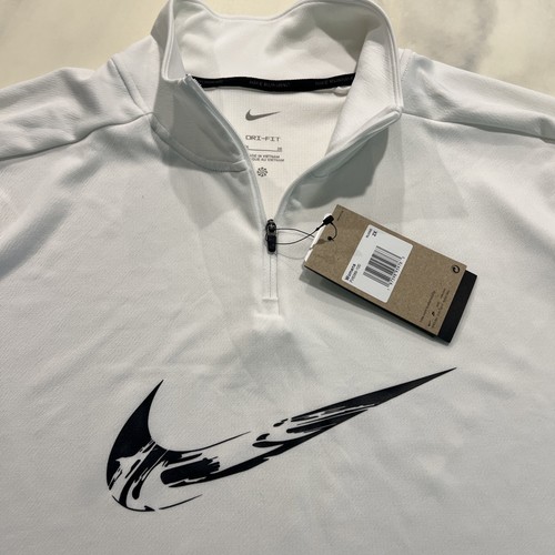 Nike Dri-FIT Pullover Mujer 2X Blanco Correr 1/4 Cremallera Manga Larga FB6389-100 - Imagen 3 de 8