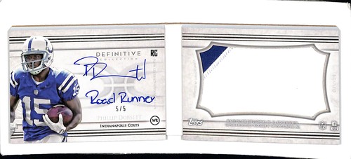 2015 Definitive Phillip Dorsett Leather Bound Rookie Patch Auto Booklet #5/5 - Picture 1 of 2