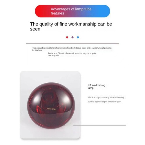 R95 Infrarot-Heiz-Therapie lampe 100W Infrarot-Glühbirne  Körperpflege - Bild 5 von 10