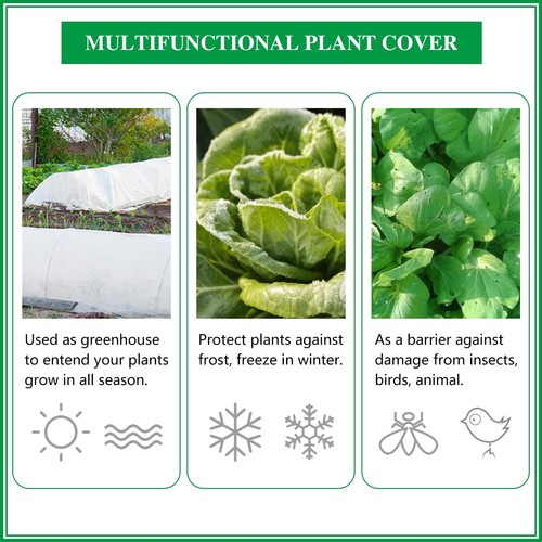 10×30ft Plant Cover Freeze Protection,1.06 oz/yd² Reusable Frost Blanket for ... - Picture 5 of 7