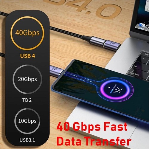 100W-40Gbps USB-C to USB-C Adapter Type C Fast Charging Converter-- I1A3 - Picture 10 of 19
