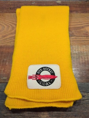 Vintage Red Rocket Coal Mine  Company Patch West Virginia Knit Scarf 6in X 57in