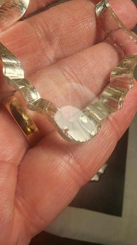 Lot of 4 Prisms Chandelier Crystal Pendants Glass, reclaimed, CHIPPED, READ - Picture 7 of 8