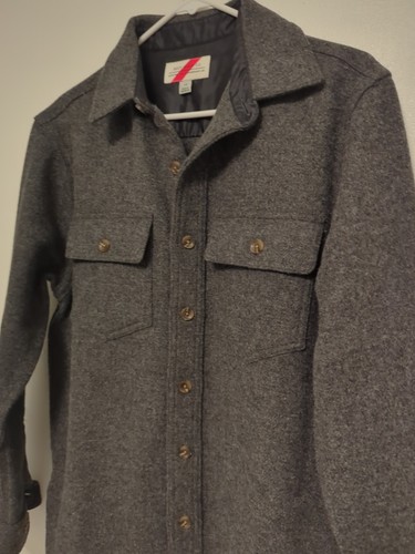 Best Made Co Jacket Mens XS Gray Wool Blend Shirt Jacket Lined Button Up - Picture 3 of 5
