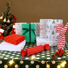 150 Sheets Christmas Tissue Paper for Gift Bags, Christmas Wrapping Paper Bul...