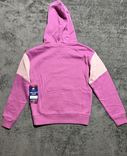 Champion Girls Fleece Hoodie Size Medium 8 Pink - Picture 3 of 4
