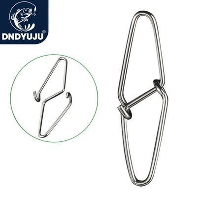 #ad #ad 50PCS Stainless Steel Fishing Snap Swivel Diamond Pin Lure Connector Clips $3.94
