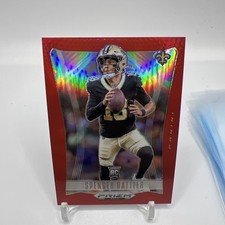 2024 Prizm Deca Spencer Rattler #221 Red Prizm /199 RC Rookie Saints