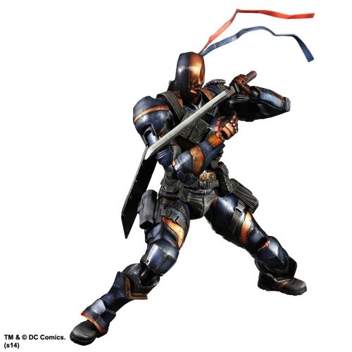 BATMAN ARKHAM ORIGINS PLAY ARTS Kai Deathstroke PVC Painted Action Figure Japan - Picture 1 of 7