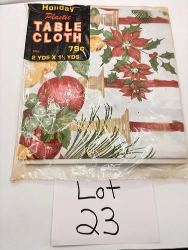 VTG Home Decor Deluxe Collection Clear Heavy Duty Tablecloth Protector Christmas - Picture 3 of 3