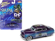 1949 Mercury Coupe Custom Purple Metallic with Graphics "Rat Fink" "Pop Culture"