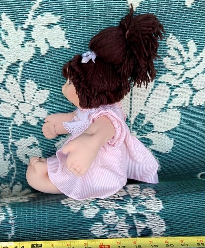 Vintage Cabbage Patch Kinder Puppe Xavier Roberts 1978,1982 Coleco braune Haare Augen süß - Bild 2 von 17