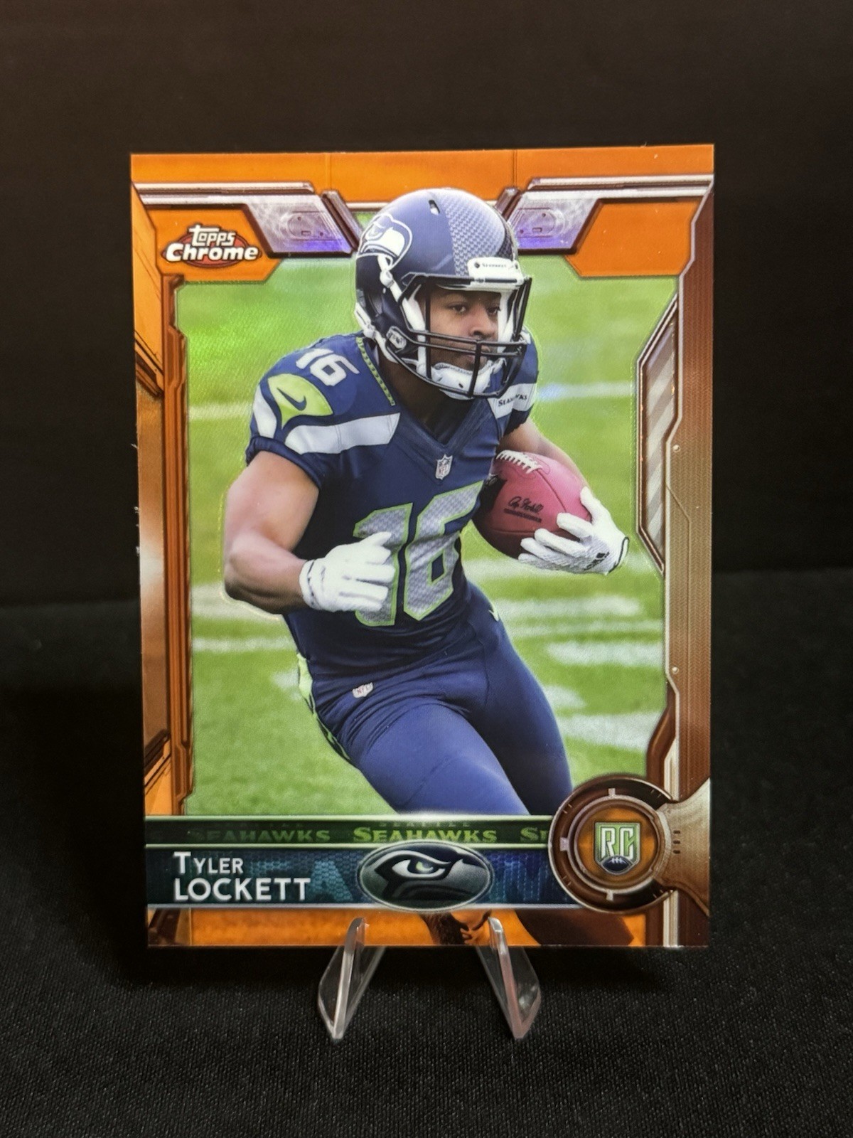 2015 Topps Chrome Tyler Lockett Rookie Orange Refractor RC #178 Seattle Seahawks