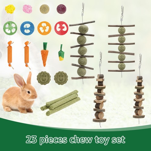 Small Wood Boredom Breakers Set Safe Versatile Rabbits Hamster Chew Toys paqZT - Picture 4 of 11