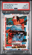 2020 TOPPS PROJECT 2020 #37 CAL RIPKEN JR./TYSON BECK PSA 9 AUTO 10
