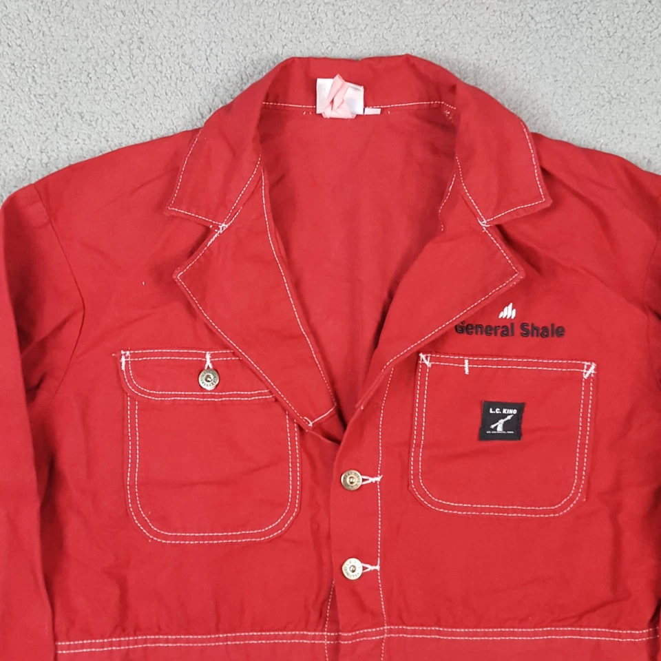 Abrigo de trabajo marca LC King Pointer para mujer M chaqueta de trabajo con botones hecha en EE. UU. Foto 2 de 4