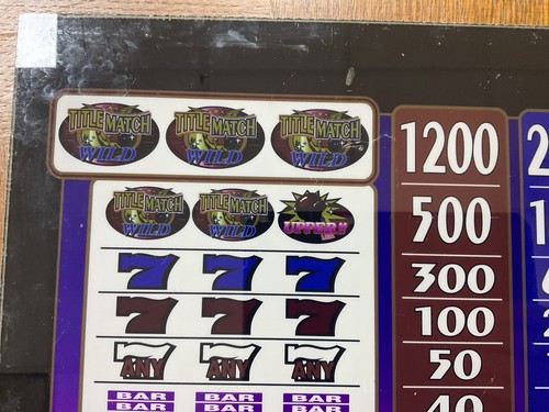 MACHINE A SOUS Plaque de Verre Peinte - CASINO Vintage - Afbeelding 2 van 6
