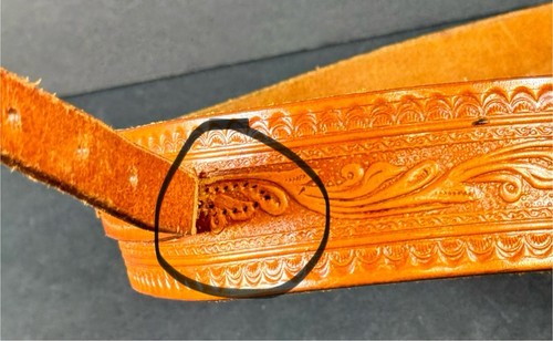 Frontier Tooled Style Ledergürtel Größe 32 Taille - Bild 6 von 9