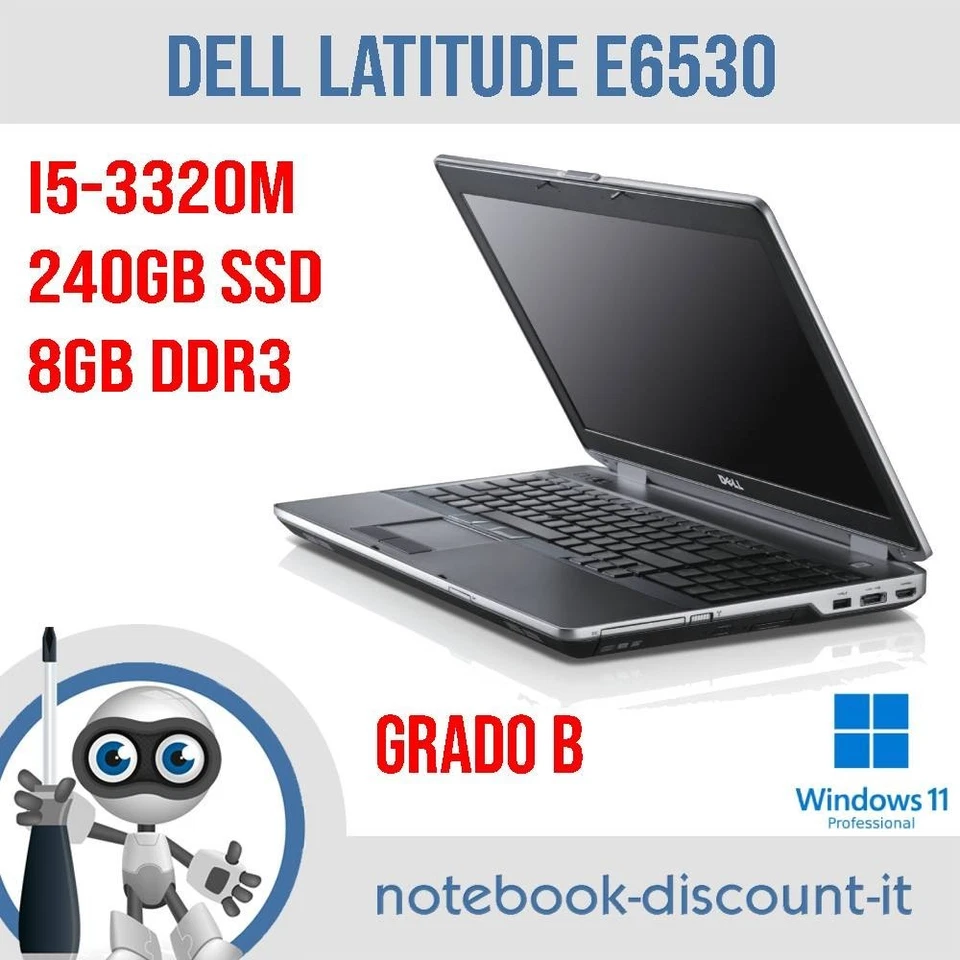 Dell Latitude E6530 · i5-3320M · 8GB · 240GB, foto 1 di 5
