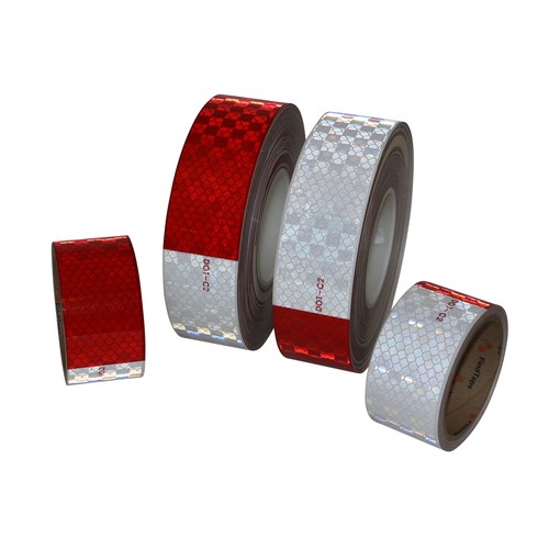 FindTape Microprismatic Reflective Conspicuity Tape: 2 in. x 15 ft. 11 in. Red 7 - Picture 4 of 5