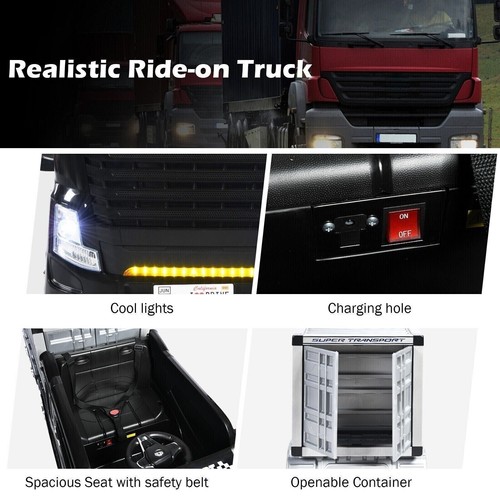 Kids Electric Ride On Truck with Detachable Trailer | 12V 4WD Remote Control - Picture 8 of 8
