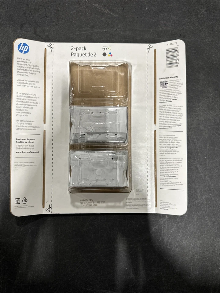 HP 67XL Combo Set Genuine Ink Cartridges in retail Box - Image 2 of 2