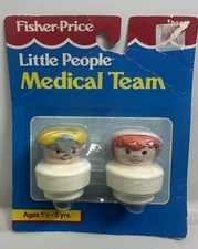 Vintage Fisher Price Little People Medical Team Doctor and Nurse 90’s NEW