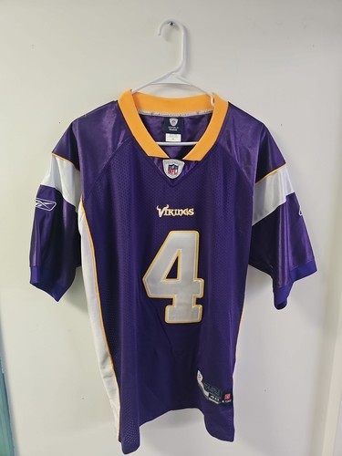 Minnesota Vikings Brett Favre #4 Reebok On Field Sewn Jersey Size 48 Purple - Picture 1 of 14