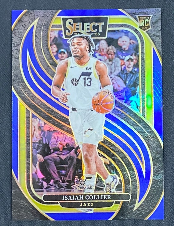 Isaiah Collier 2024-25 Panini Select Premier Level Blue Prizm RC #178