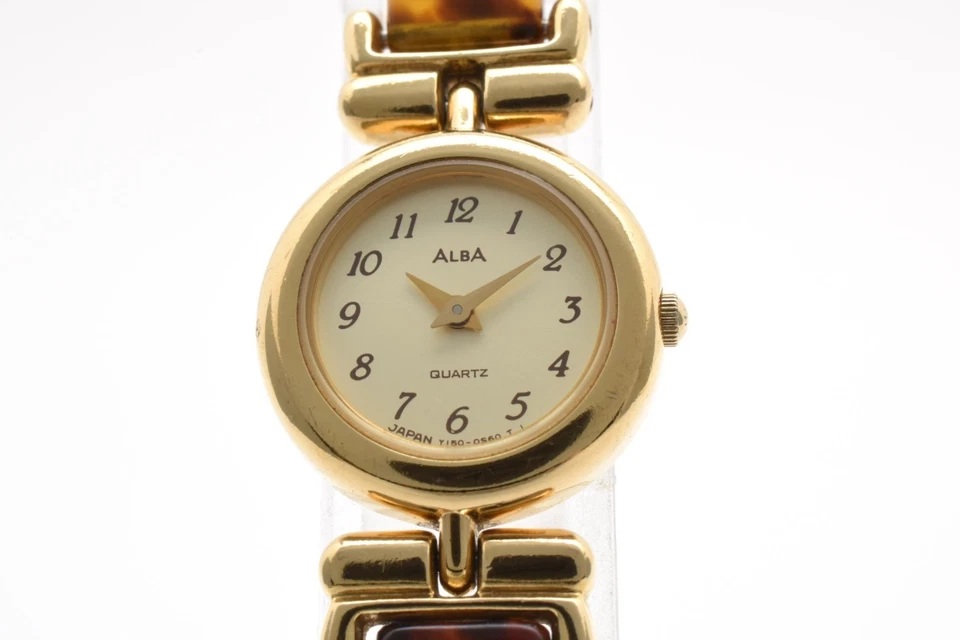 [EXC+5] SEIKO ALBA Y150-0G30 Reloj Pulsera Cuarzo Tono Dorado Mujer De JAPÓN Foto 3 de 4