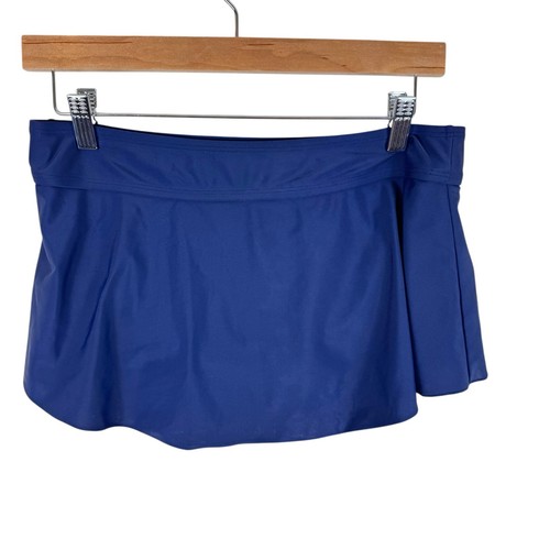 Conjunto de mini falda de baño Tankini Kona Sol azul marino amarillo ojo de cerradura para mujer talla M - Imagen 7 de 12