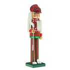 Red and Green Golfer Wood Christmas Nutcracker 15 Inch C5911 New