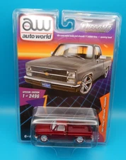 AUTOWORLD DIECASTZ EXCLUSIVE 1983 CHEVY SILVERADO FLEETSIDE Chase (L)