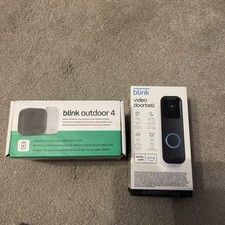 Blink Video Doorbell HD 1080p 2-Wege Audio Schwarz - NEU + Blink Outdoor 4 - Neu 