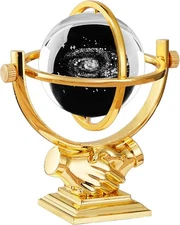 3D Engraved Galaxy Ball Paperweight 60mm ，Office Glass for Golden 