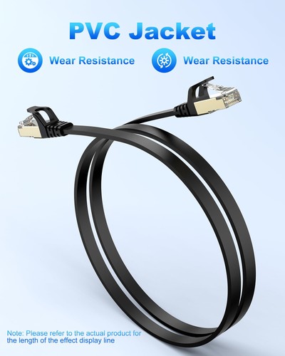 Cat7 Ethernet Kabel 2m High Speed STP RJ45 schwarz 2er Pack - Bild 5 von 7