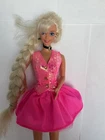BARBIE Cut And Style Barbie Vintage 1994 Long Blonde Hair & Original Pink outfit