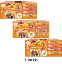(3 pack) Friskies Chicken Lovers Variety Pack Wet Cat Food, 5.5-oz, case of 32