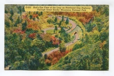 BIRDS EYE VIEW OF LOOP ON NEWFOUND GAP HIGHWAY THROUGH GREAT SMOKY MTS NTL PARK