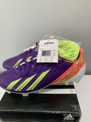 Adidas F10 TRX FG Damen Fußballschuh Größe 6,5 G96590 lila/limette/orange - Bild 4 von 6