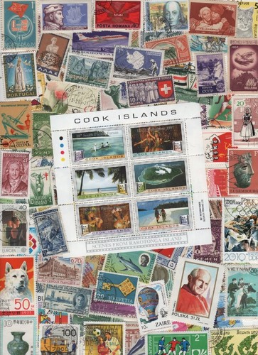 100 Different cancelled Worldwide Stamps 07/03/2025A